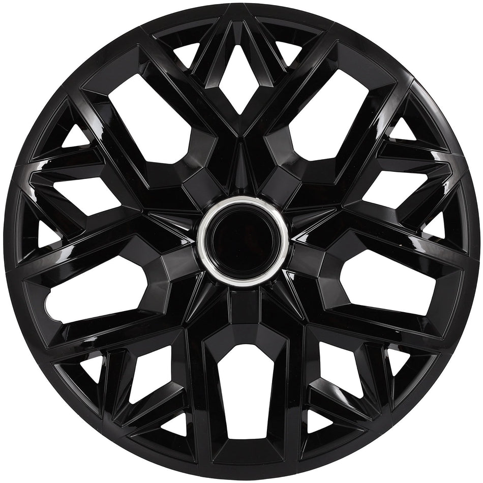 Set of 4 Wheel Covers Fits 16inch Tires Rims Snap On 16 inch Wheel Hub Caps Black