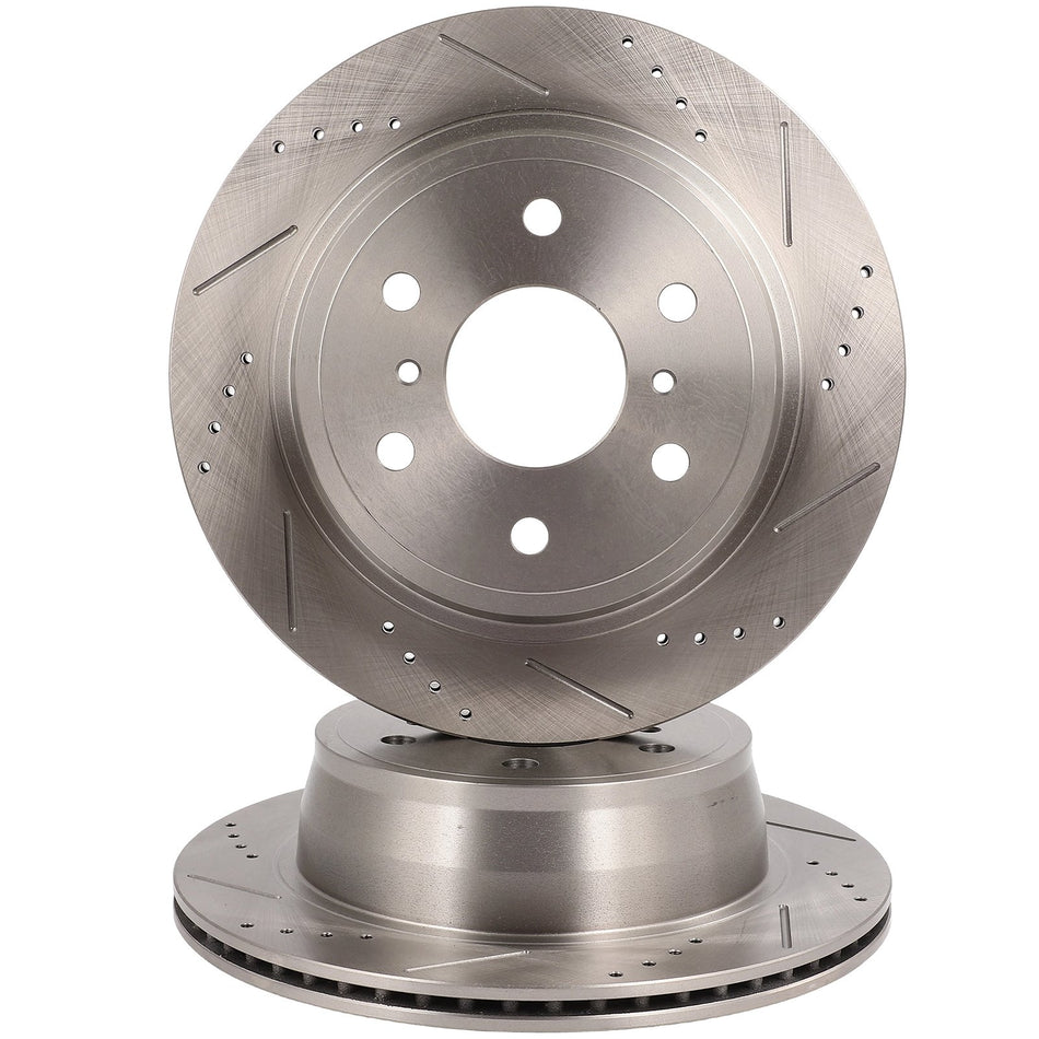Fits Cadillac Escalade Esv For GMC Yukon 2007 - 2020 Drill Brake Rotors Rear