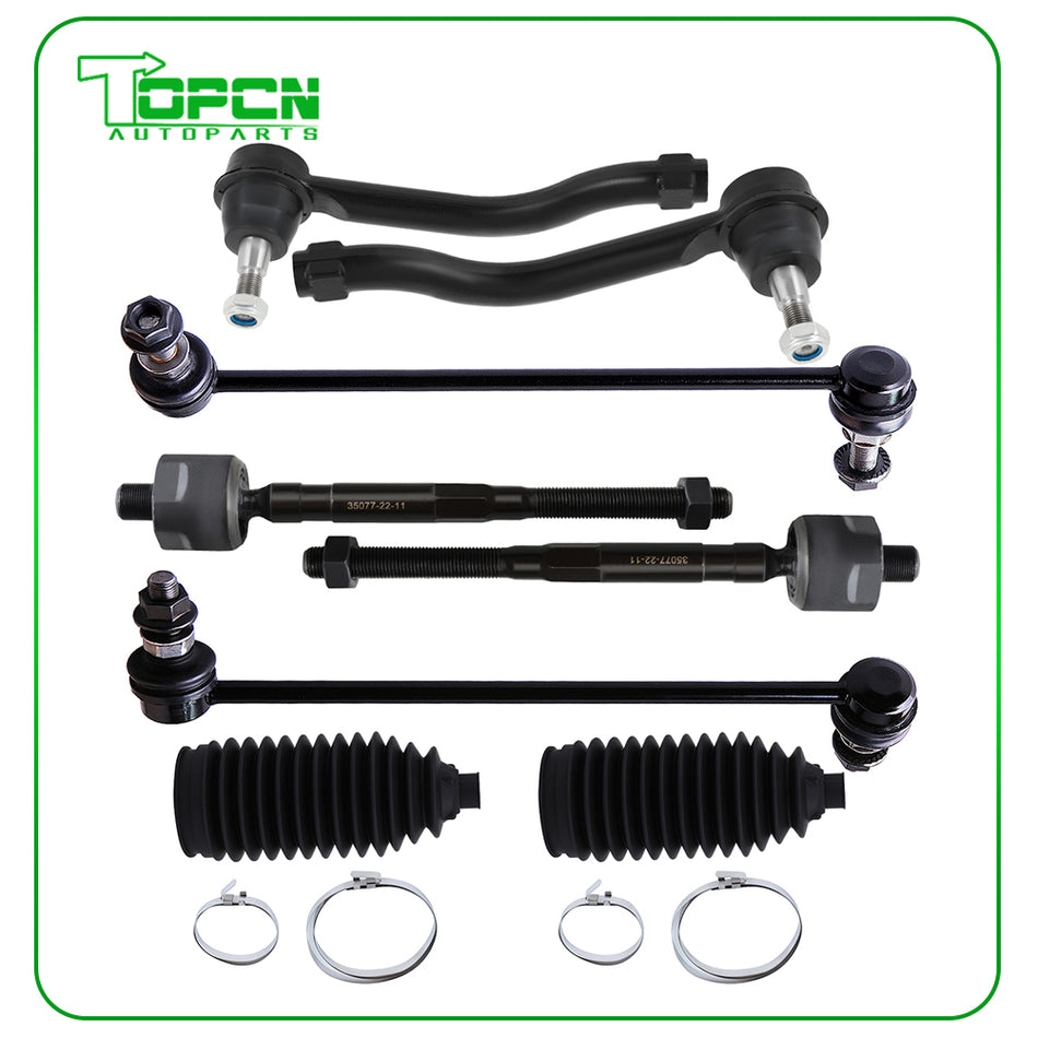8pcs Front Steering Sway Bar Tie Rod End For 2009-2014 Nissan Murano All models