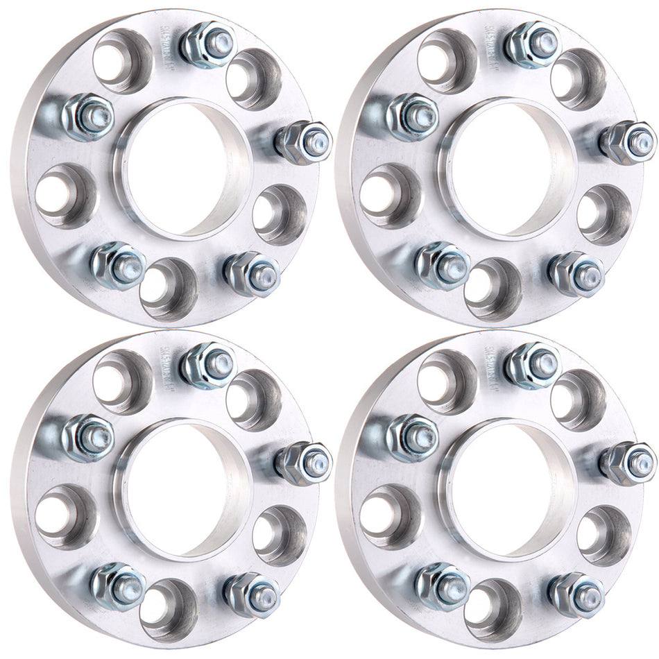 4Pcs 1 inch 5x4.5 5 Lug Wheel Spacers For 96-10 Chrysler Sebring 07-14 Hyundai Elantra