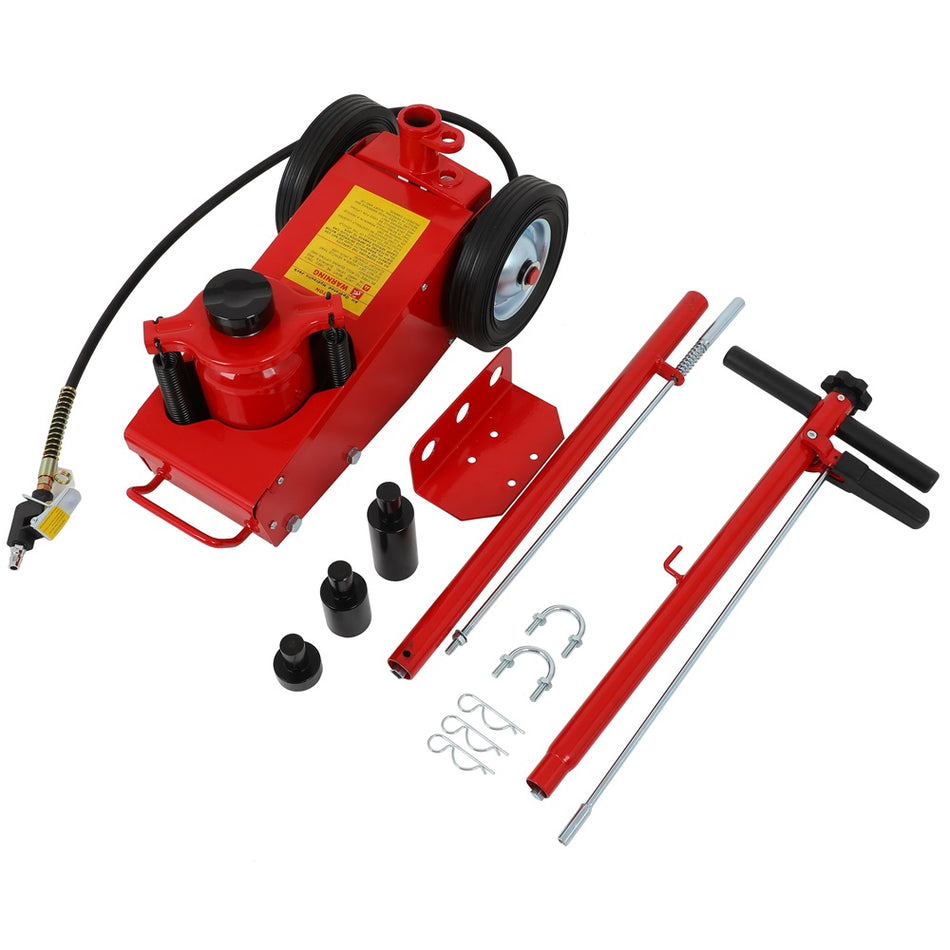 22Ton Red Air Hydraulic Floor Jack Car Truck Power Repair Lifting Tool 225-535mm