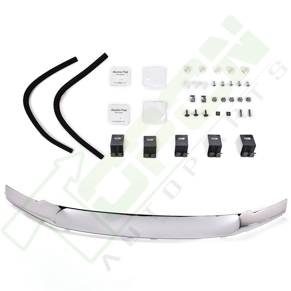 For F250 F350 Super Duty Ford 2017with Chrome Hood Deflector Bug Shield