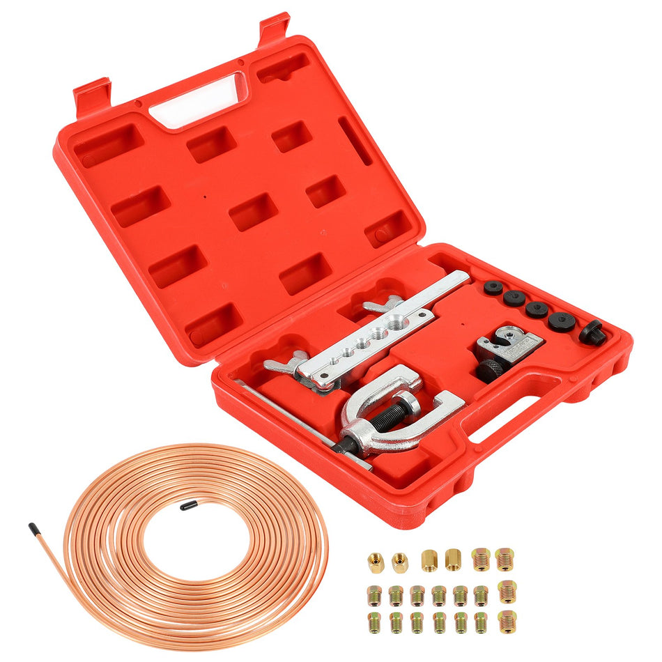 25ft 1/4 Copper Coated Brake Line Kit - Upgraded Brake Line Flaring Kit, Brak