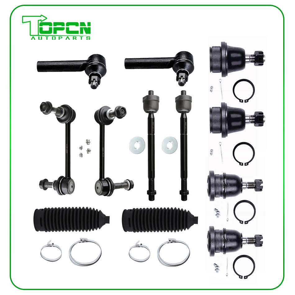 12pcs Front Ball Joints Steering Tie Rod End For 2005 06 07-2018 Toyota Tacoma