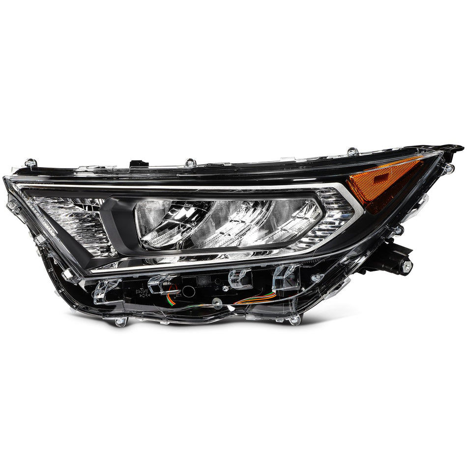 Fits 2019-2021 Toyota RAV4 2.5L Black Headlight Assembly Set Left Driver Side