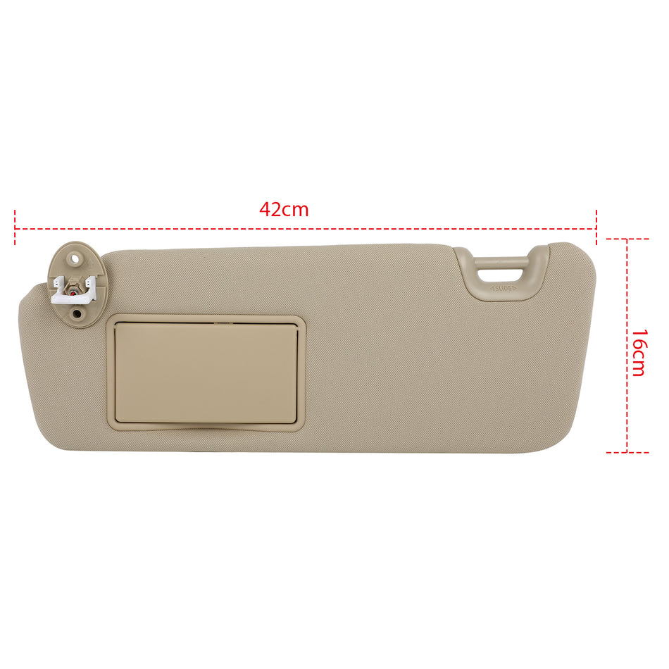 74320-0E074-A0 Beige Car Sun Visor Left Driver Side For 14-19 Toyota Highlander