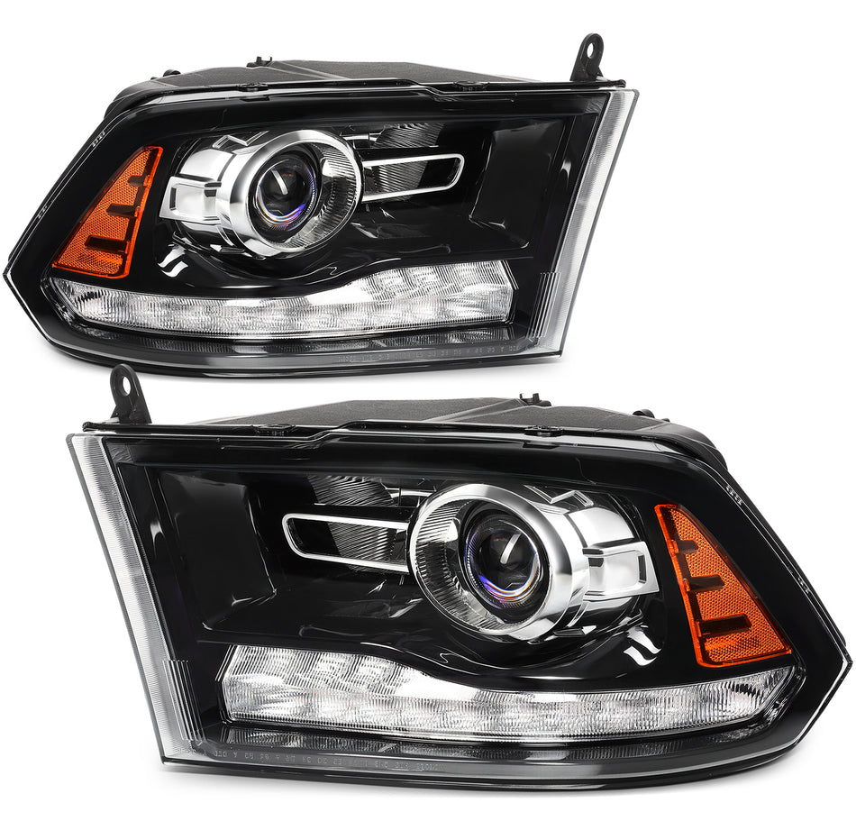 For 2010-2018 Ram 1500 2500 3500 Headlights Assembly Pair Left with Right Sides