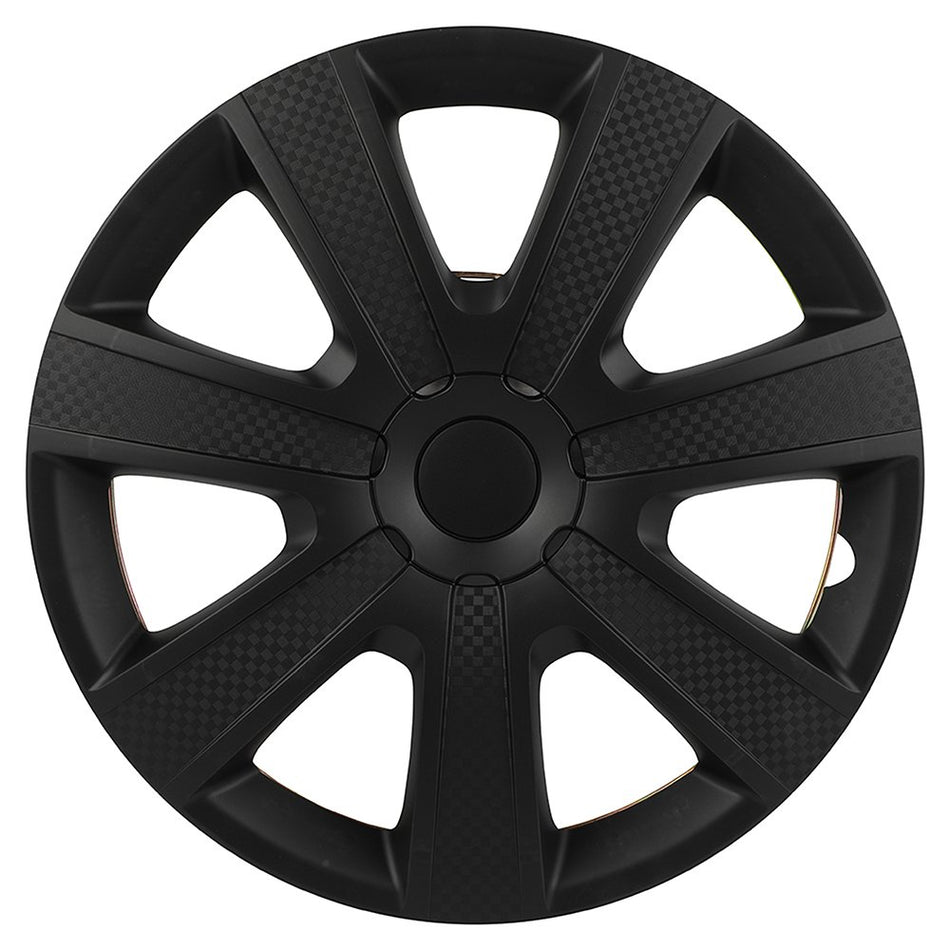 4x 13inch Inch Wheel Hub Caps Black Snap On For R13 Tire & Rim Wheel Covers Kit