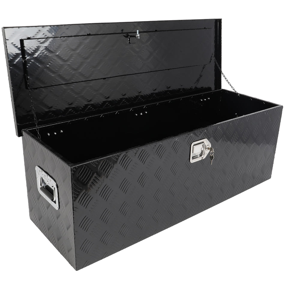 Aluminum Storage Tool Box 2x Chain 44inchx15inchx15inch For Truck / Garage / RV Wholesale