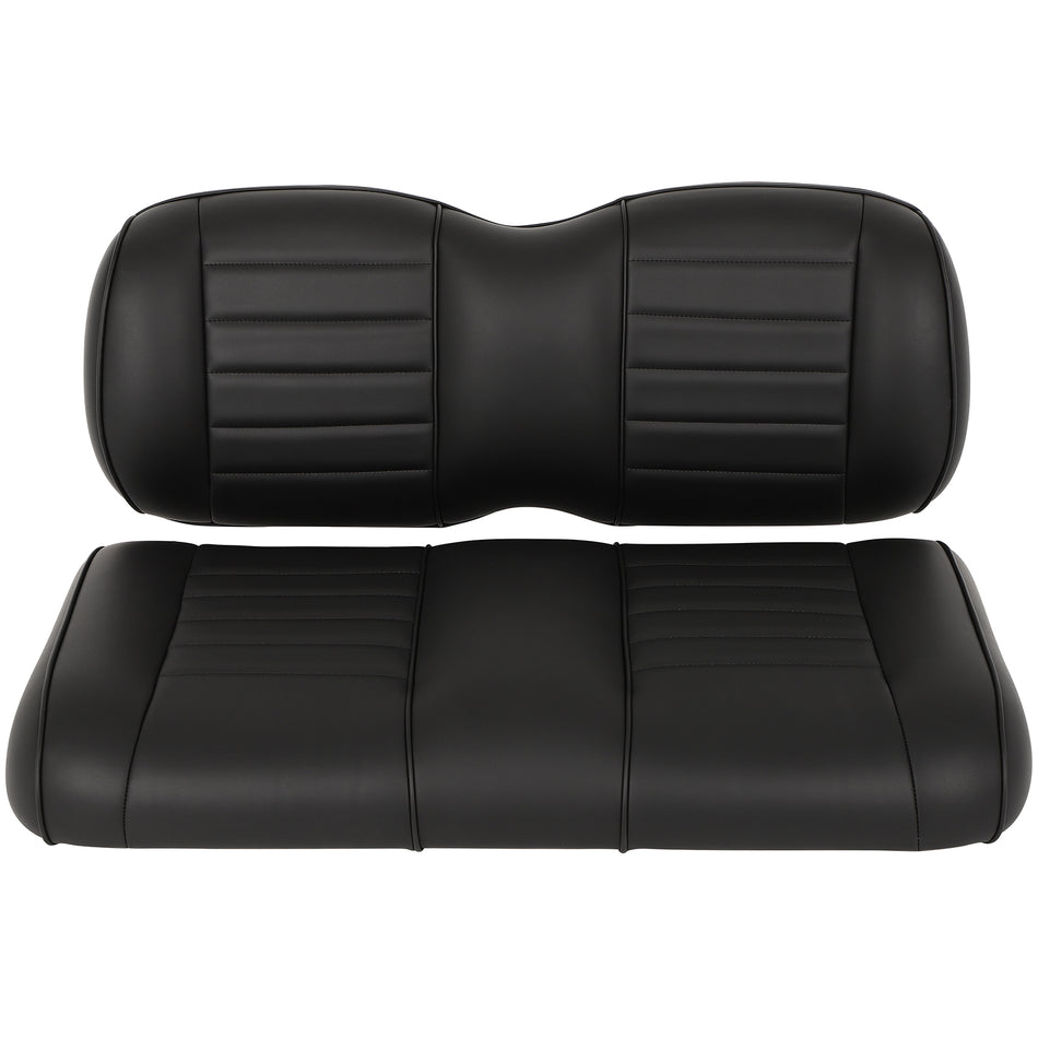 Black Luxurious Golf Cart Front Seat Cushion Set Fits EZGO GOLF CART TXT
