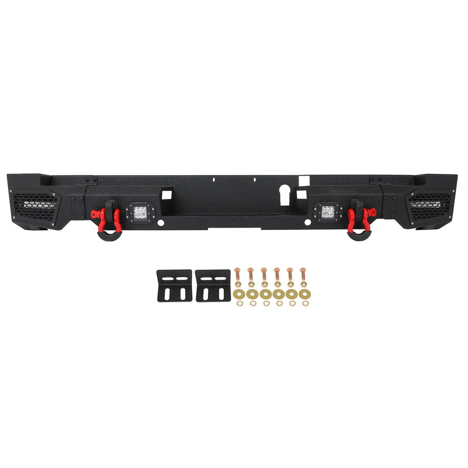 Rear Bumper Guard with LED lights D-rings For 2021 2022 2023 Dodge Ram 1500 TRX