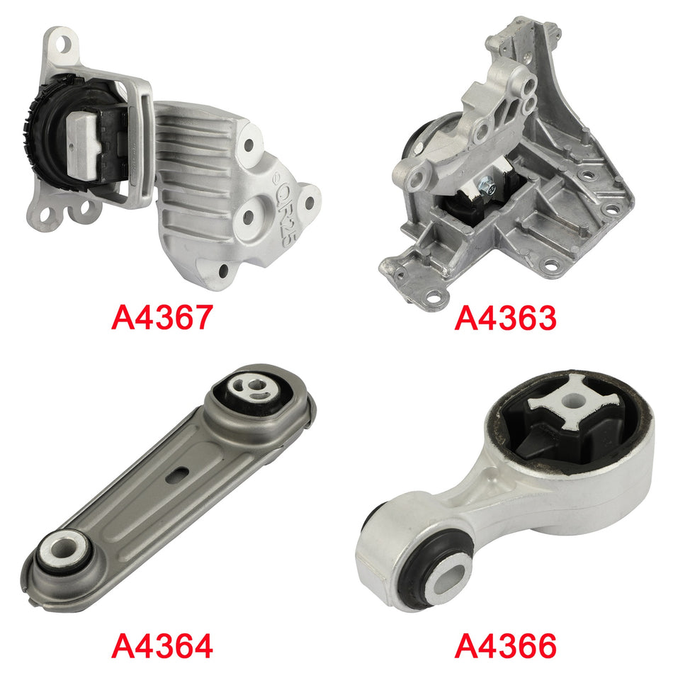 4pcs Engine Motor Mount For 2014 - 2020 For Nissan Rogue 2.5L 4 Cyl (CVT and AT)