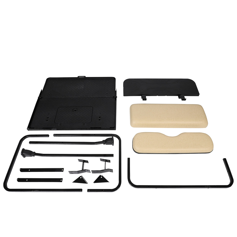 Rear Flip Seat Kit Fit Club Car Precedent Golf Cart (2004-UP) - Buff