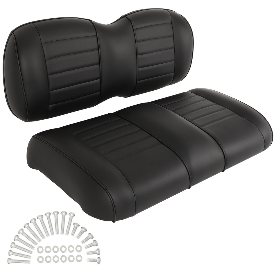 Black Golf Cart Front Cushion Set Fits E-Z-GO RXV Golf Cart Front Seat Kit New