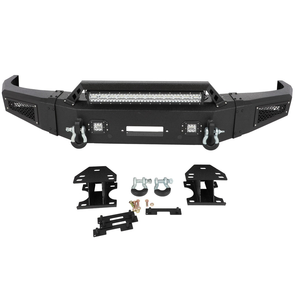 Steel Off-Road Front Bumper with Winch Seat For 2014-2015 Chevy Silverado 1500