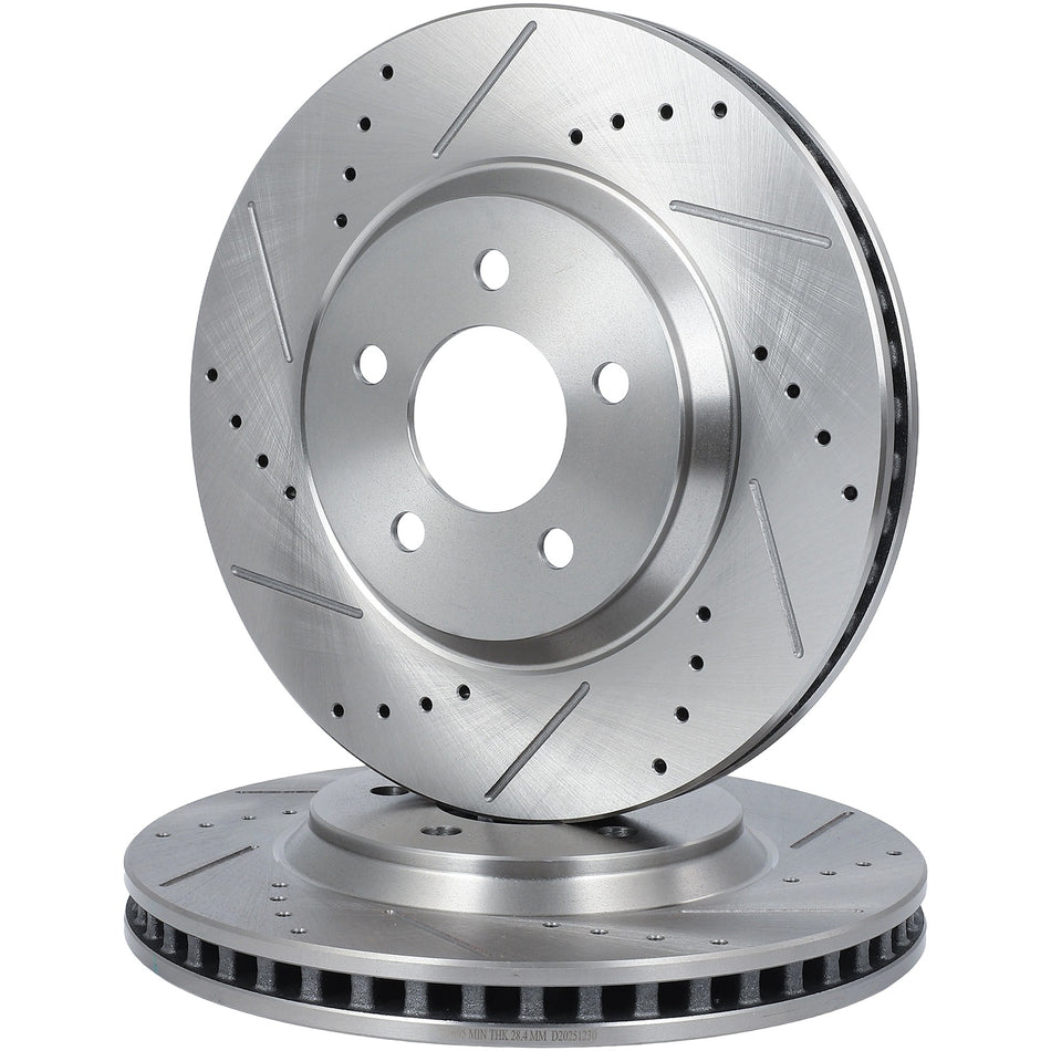 Drill Vented Fits Ford Mustang 2007 2008 Gt Shelby Gt 2X Brake Rotors Front
