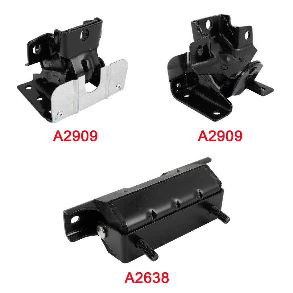 For 1999-2007 GMC Sierra 1500 4.8L 5.3L 6.0L Engine Mount Trans Mount Kit 3Pcs