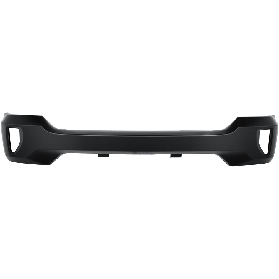 Front Bumper Face Bar Black For 16-19 Chevy Silverado 1500/LD W/ Fog Light Hole