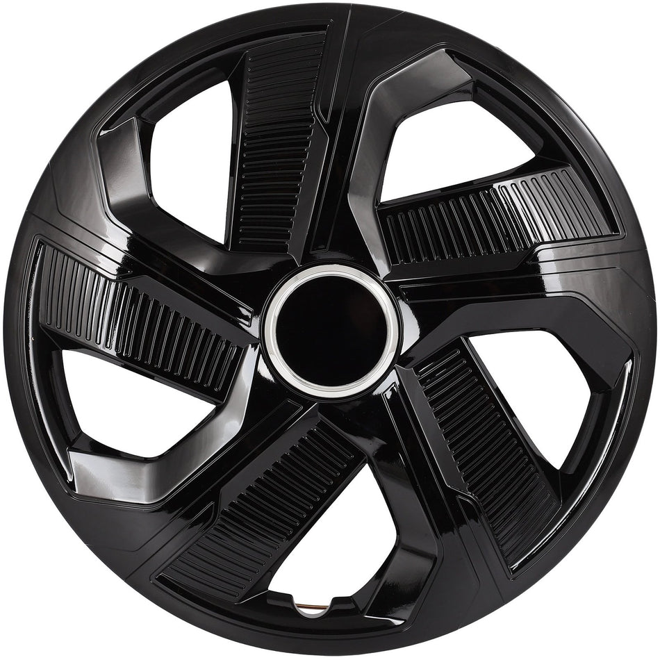 Set Of 4 Wheel Hub Caps Black Fits 15 inch Tire R15 Wheels Snap On Car Trucks