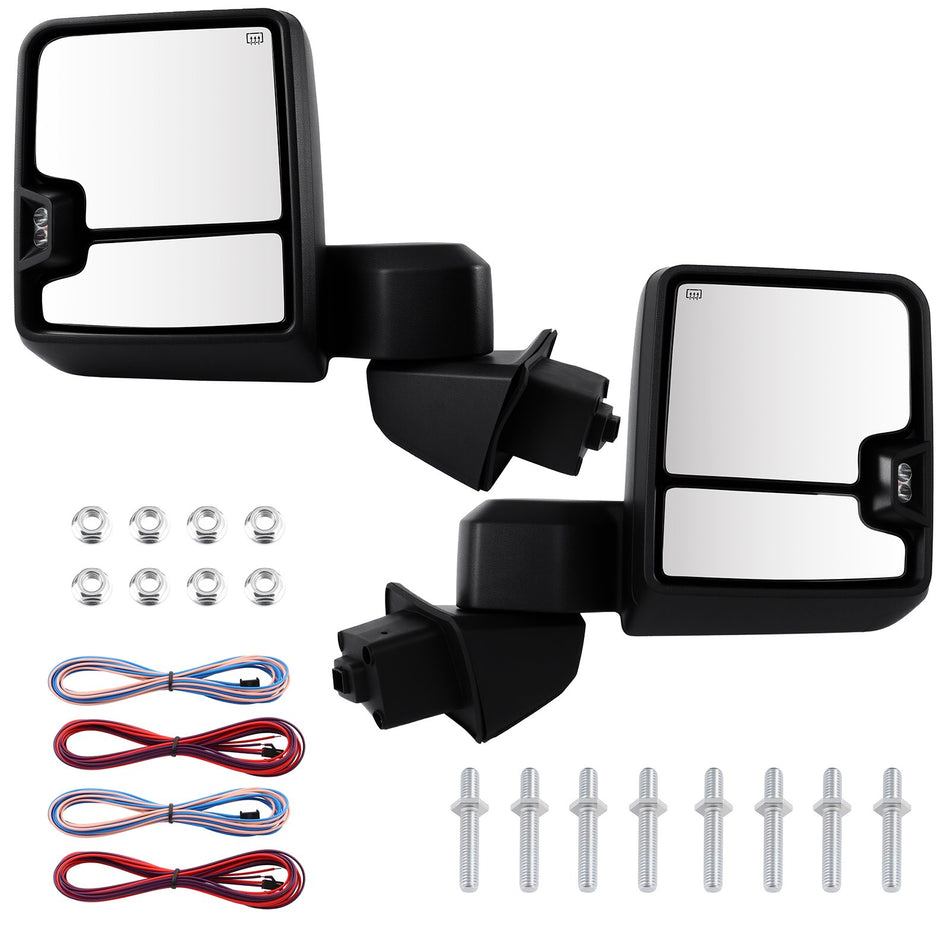 Heated Temp Sensor Mirrors LH&RH Set W/Signal New For GMC Serria 1500 2019-2022