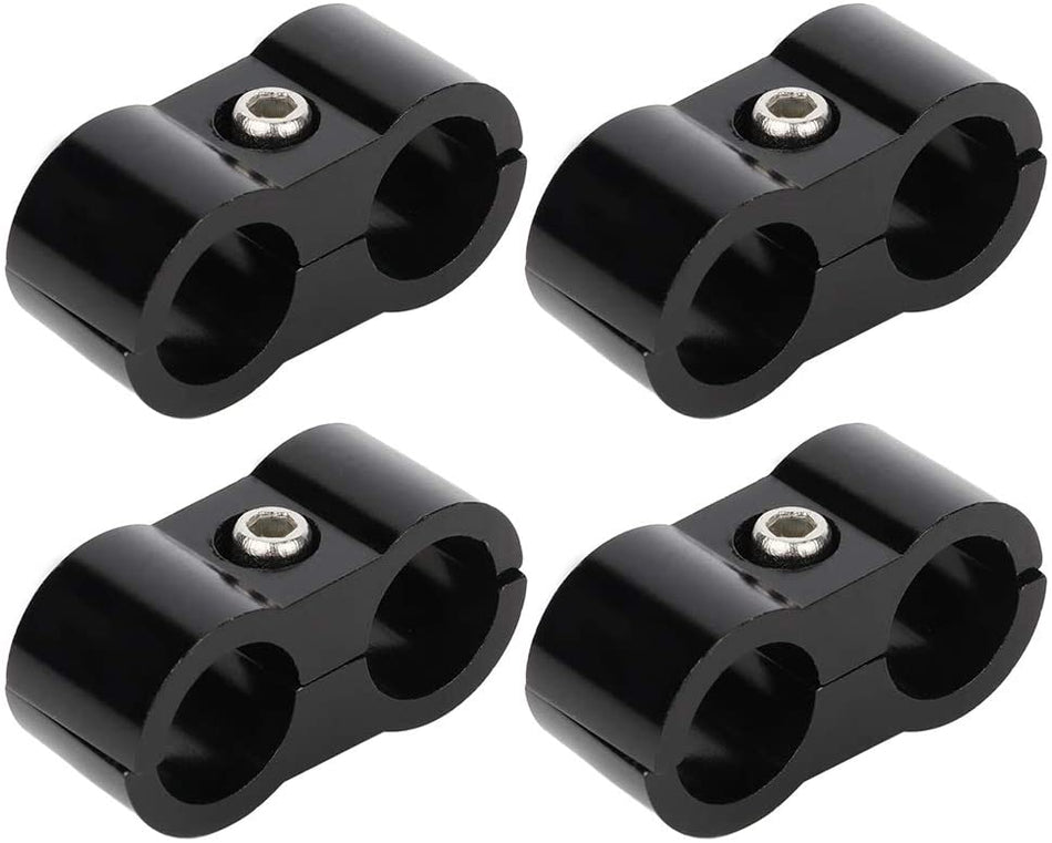 4AN Braided Hose Separator Clamp Fitting Adapter For Oil Fuel Hose Line