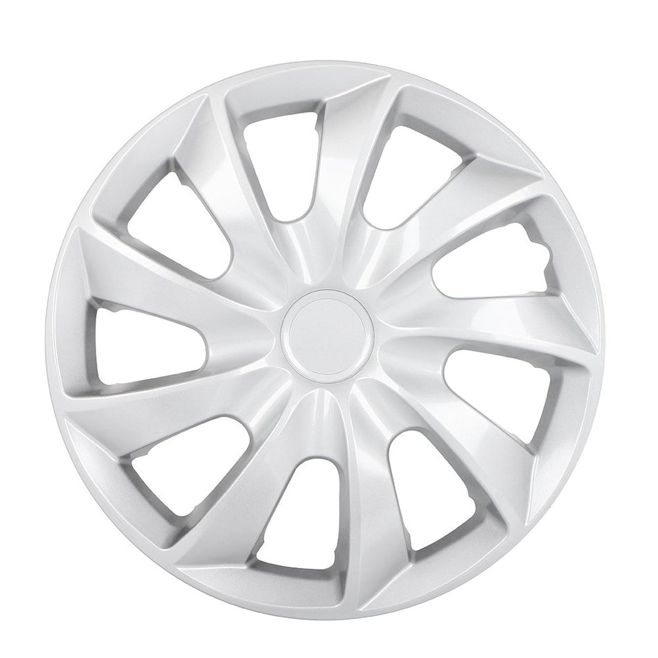 4 Pcs 17 Inch Wheel Hub Caps Silver Snap On For All Makes Models Wheel Cover Kit