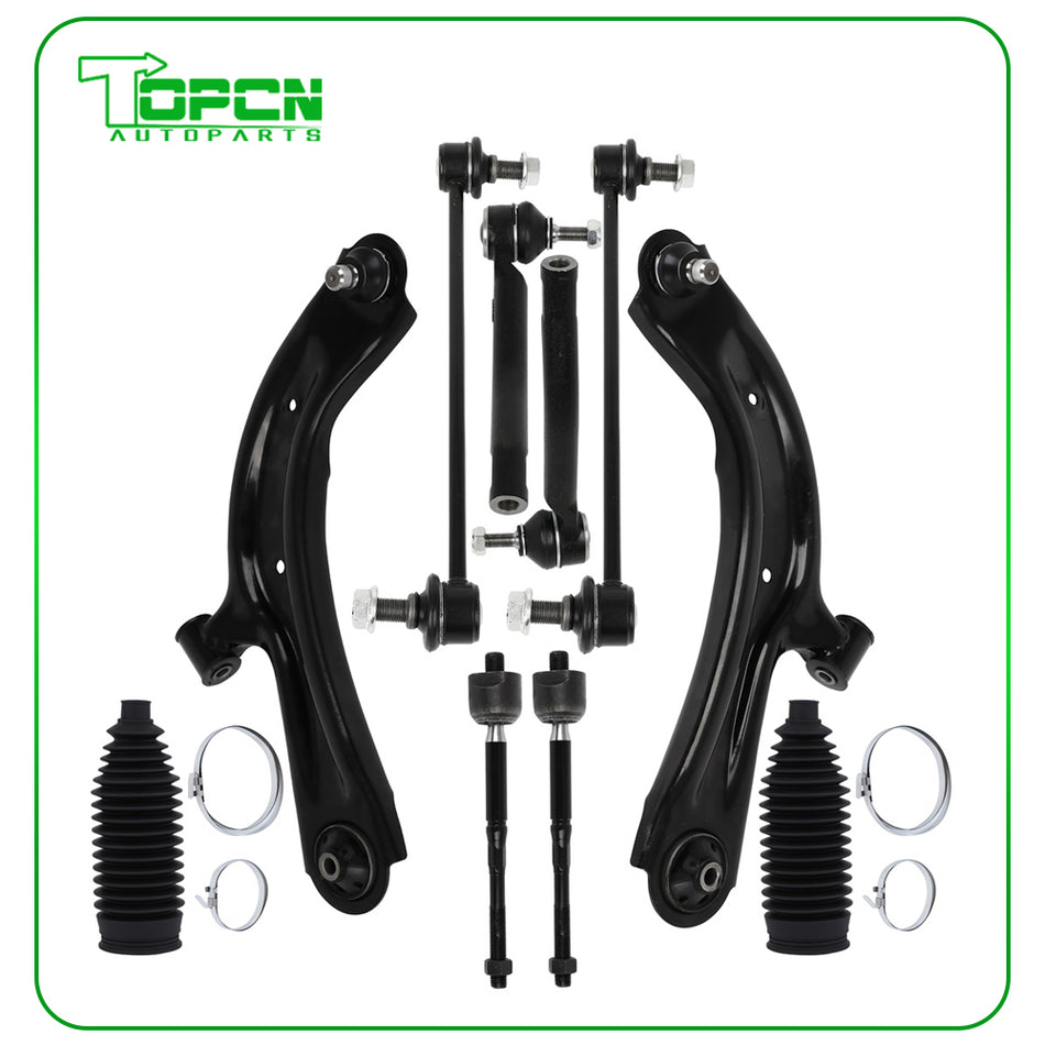 Front Lower Control Arm Sway Bar Tie Rod End For 2013-2019 Nissan NV200 Sentra