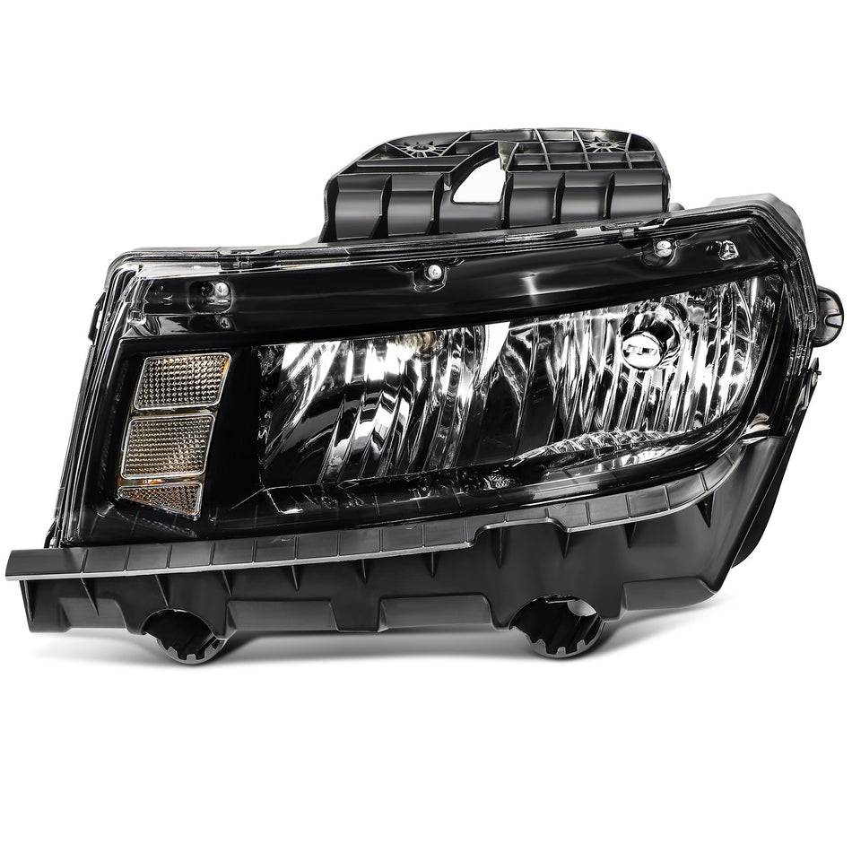 For Chevy Camaro 2014-2015 Black Housing Headlight Assembly Set Left Driver Side