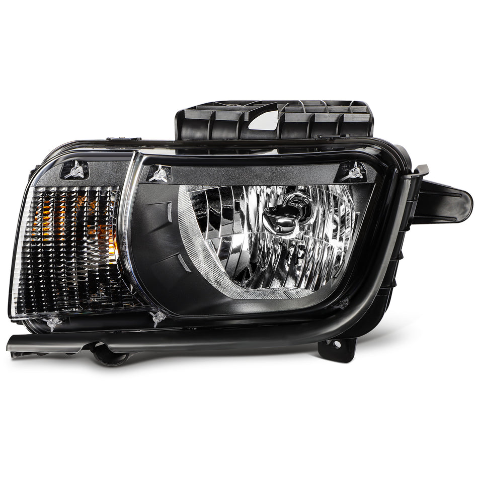 For Chevy Camaro 2010-2013 Black Housing Headlight Assembly Set Left Driver Side