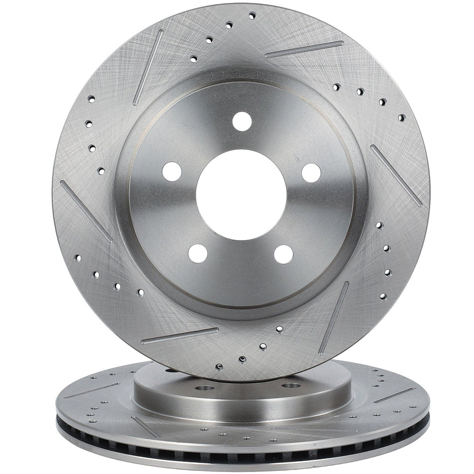 Drill & Solt Fits Ford For Mustang 2005 2006 2007-2014 Rear Brake Rotors 2X