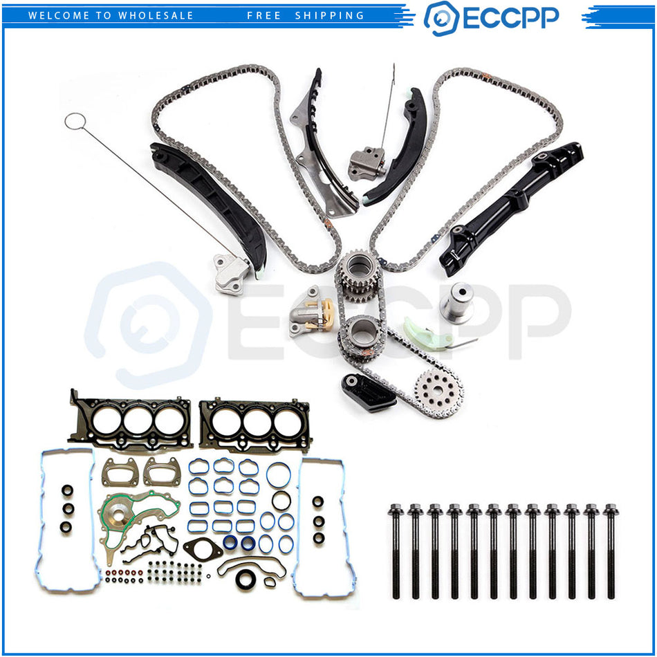 Head Gasket Bolts Set Timing Chain Kit For 11-15 Dodge Journey 3.6L 839961