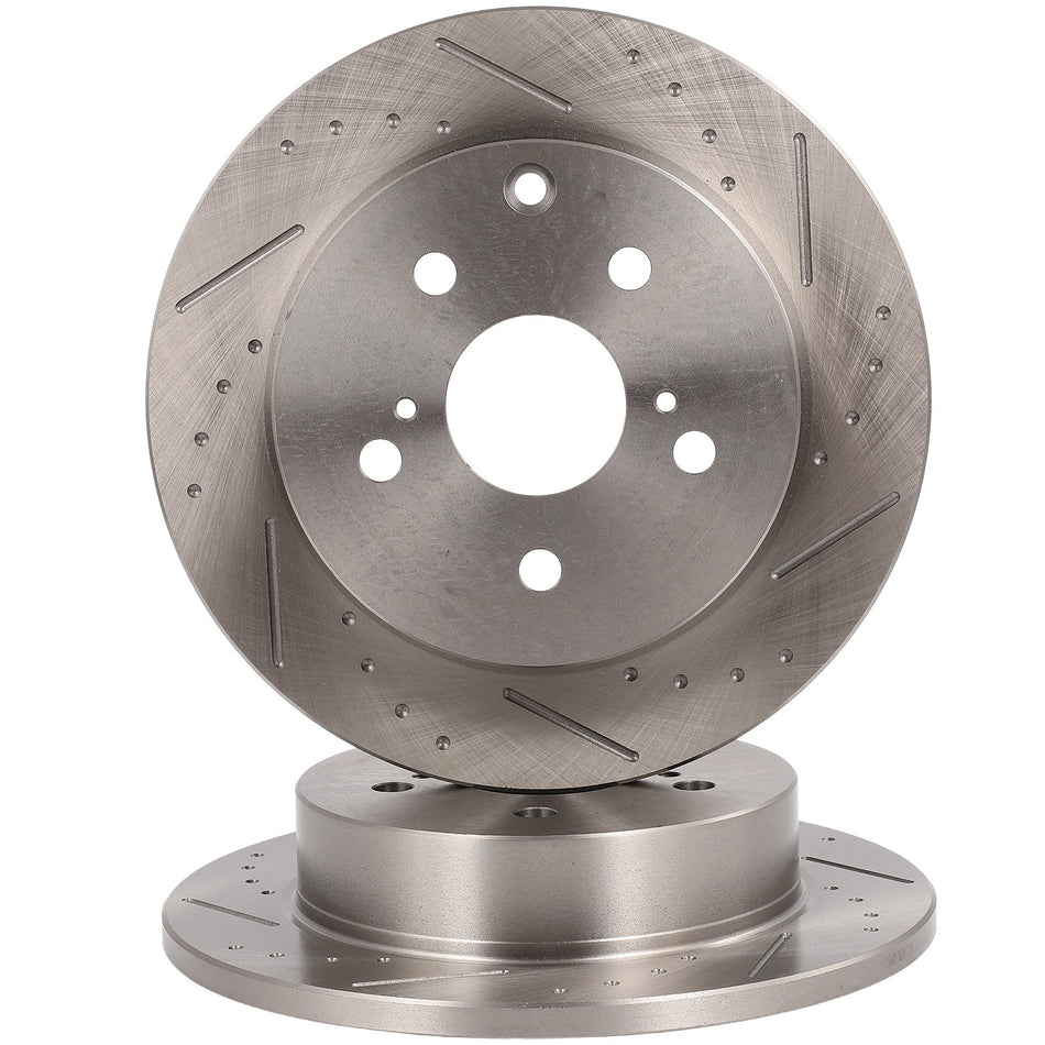 For Toyota Rav4 2006-2018 For Lexus Hs250H 2010-2012 Slotted Brake Rotors Rear