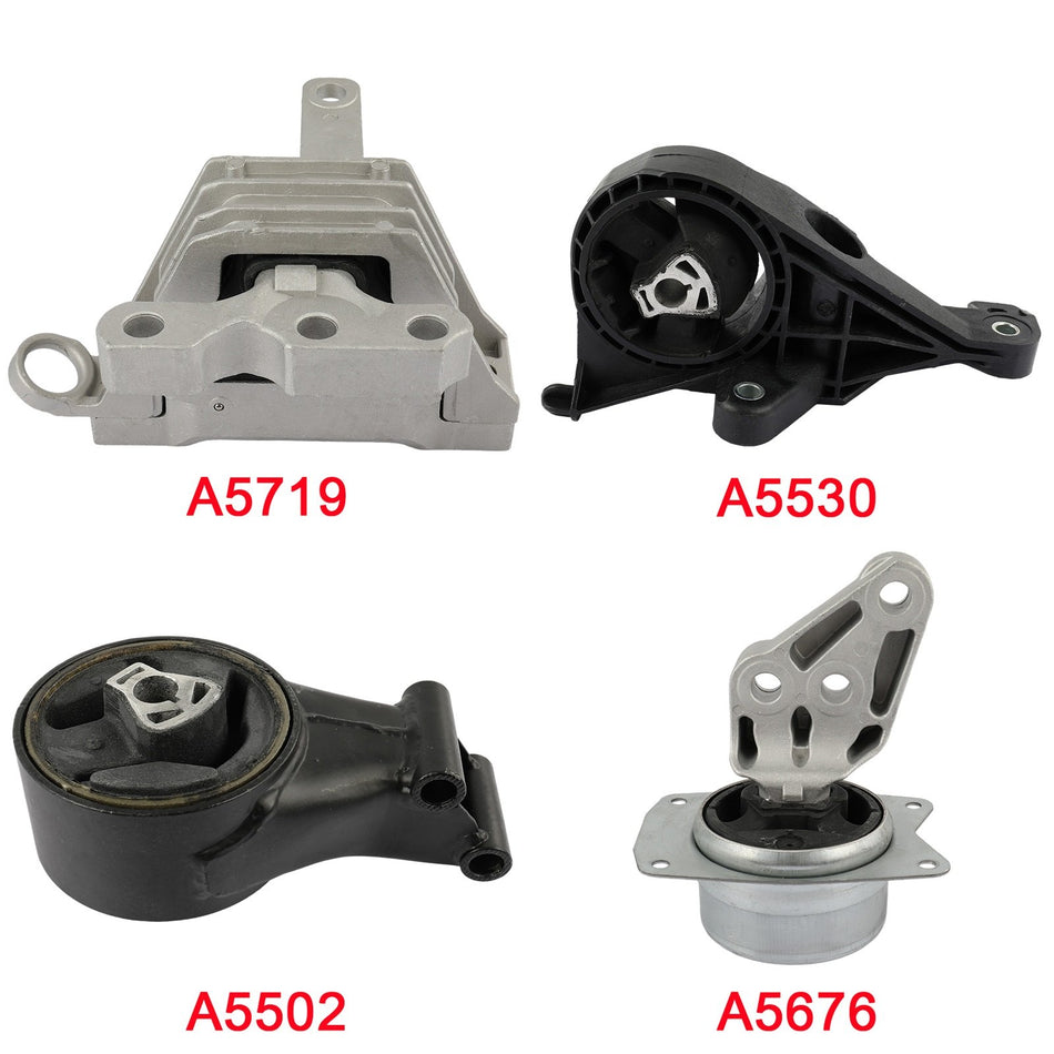 Engine Motor Mount Fits 2014-2017 Buick Regal L4 2.0L FWD Front Rear Center 4pc