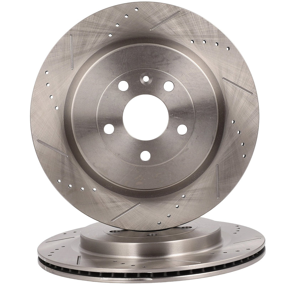 Fits Ford For Police Interceptor Sedan 2013 - 2019 Slot Drill Brake Rotors Rear