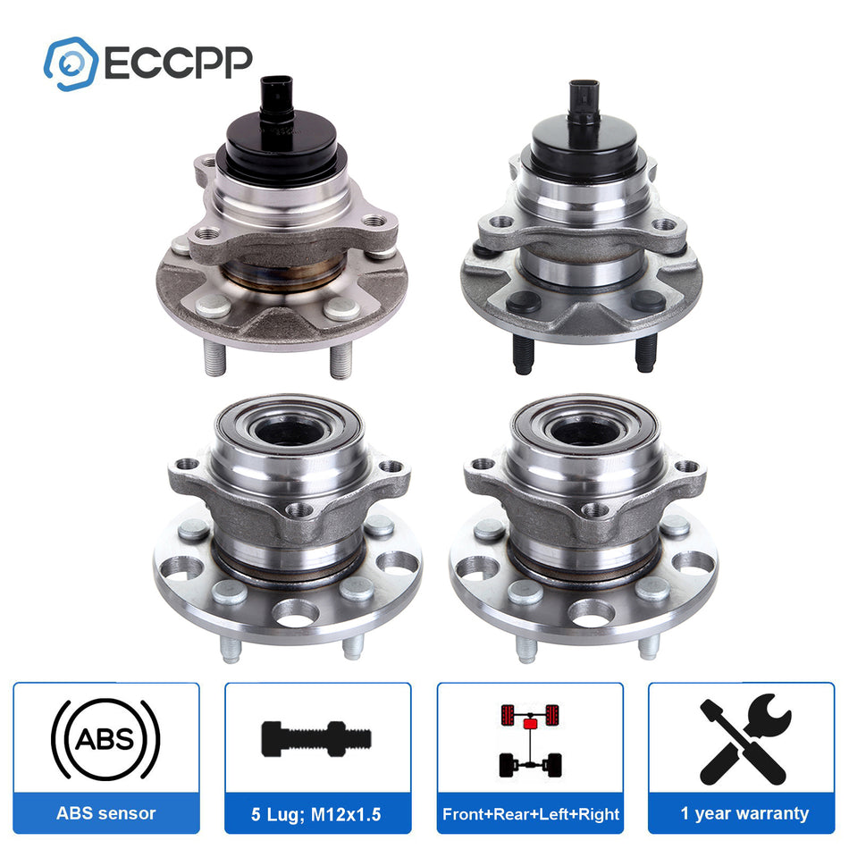 4 Front Rear Wheel Hub Bearing For Lexus Is250 Is350 Gs460 Gs450H Gs430 Gs350