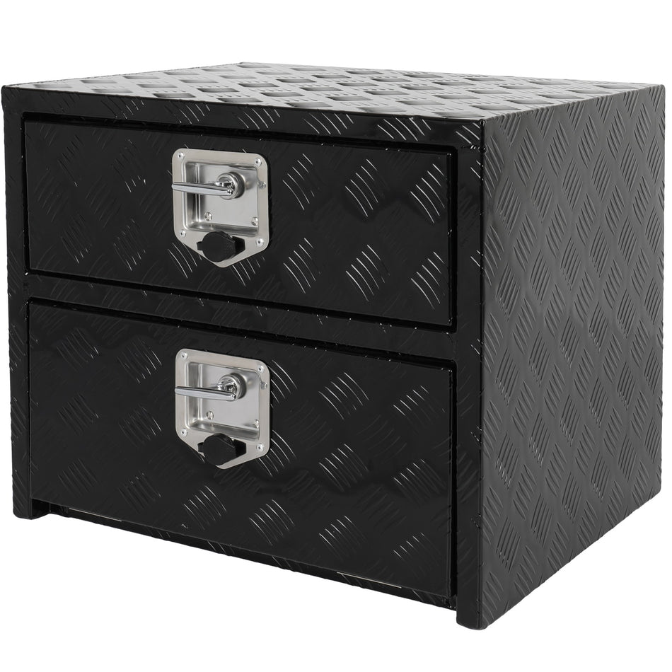 24inchx18inchx20inch Aluminum Storage Tool Box 2x Chain with 2x Lock For Truck Home Garage