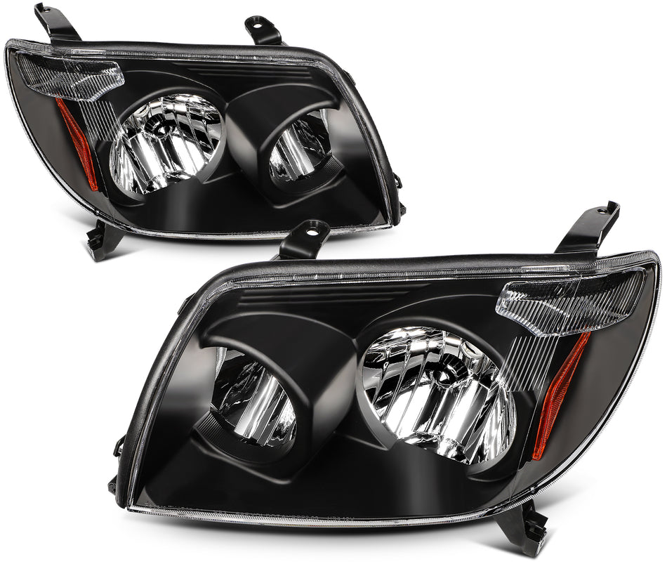 Fits Toyota 4Runner 4-Runner 2002-2004 Headlights Assembly Pair Black Housing