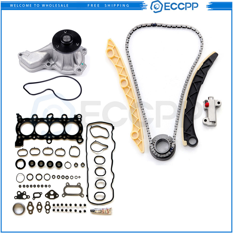Timing Chain Kit Head Gasket Set Water Pump for 06-11 Honda Civic 1.8L 839863