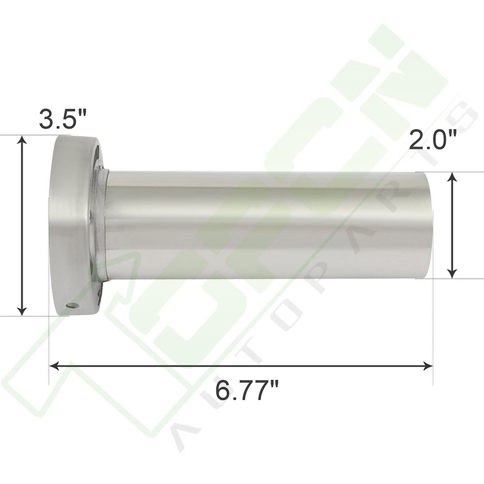 3.5inch Universal Insert Round Tip Exhaust Muffler Adjustable Polished