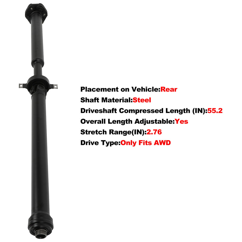 Drive Shaft 55.20inch For BMW X5 xDrive50i BMW X6 xDrive35i AWD 2011-2019 986-384