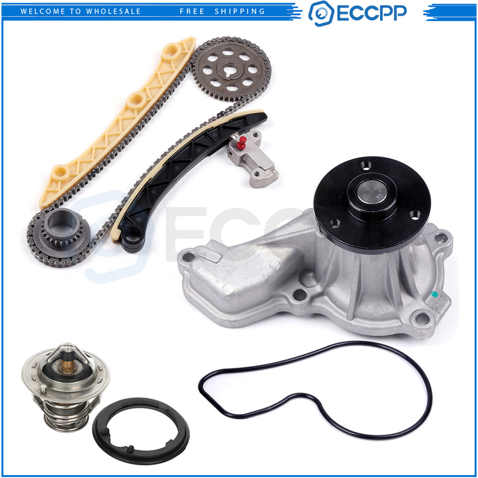 Timing Chain Kit Thermostat Water Pump For 06-11 Honda Civic 1.8L 840012