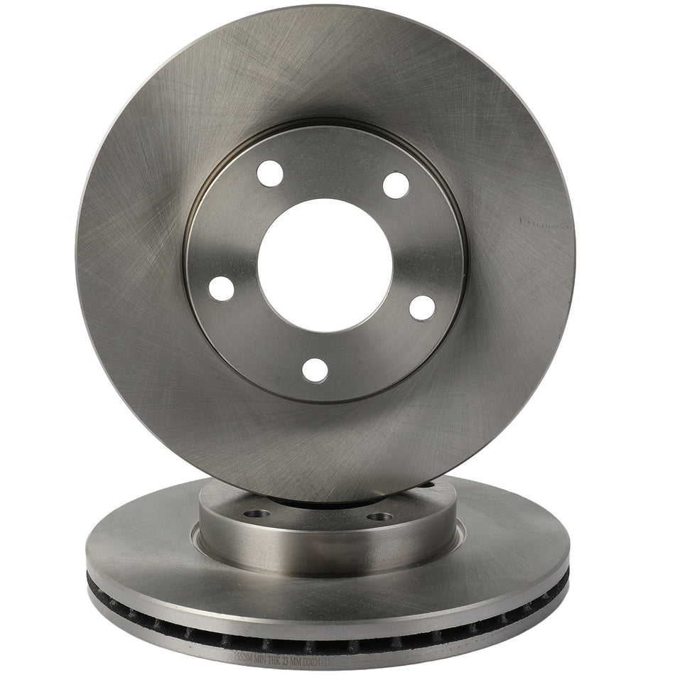 Front Brake Rotors Discs Set Pair For 2004-2010 2011 2012 2013 Mazda 3 2.0L