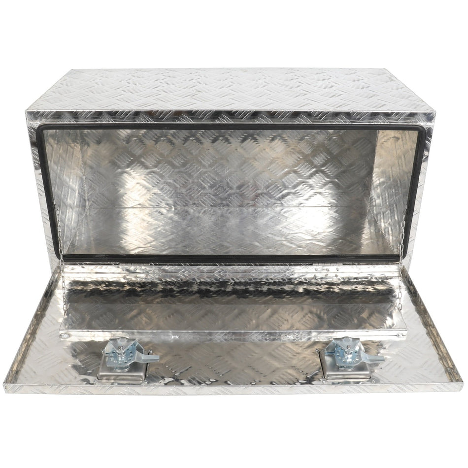 36inchx 17inchx18inch Aluminum Storage Tool Box W/2x Chain For Truck Garage Home Office
