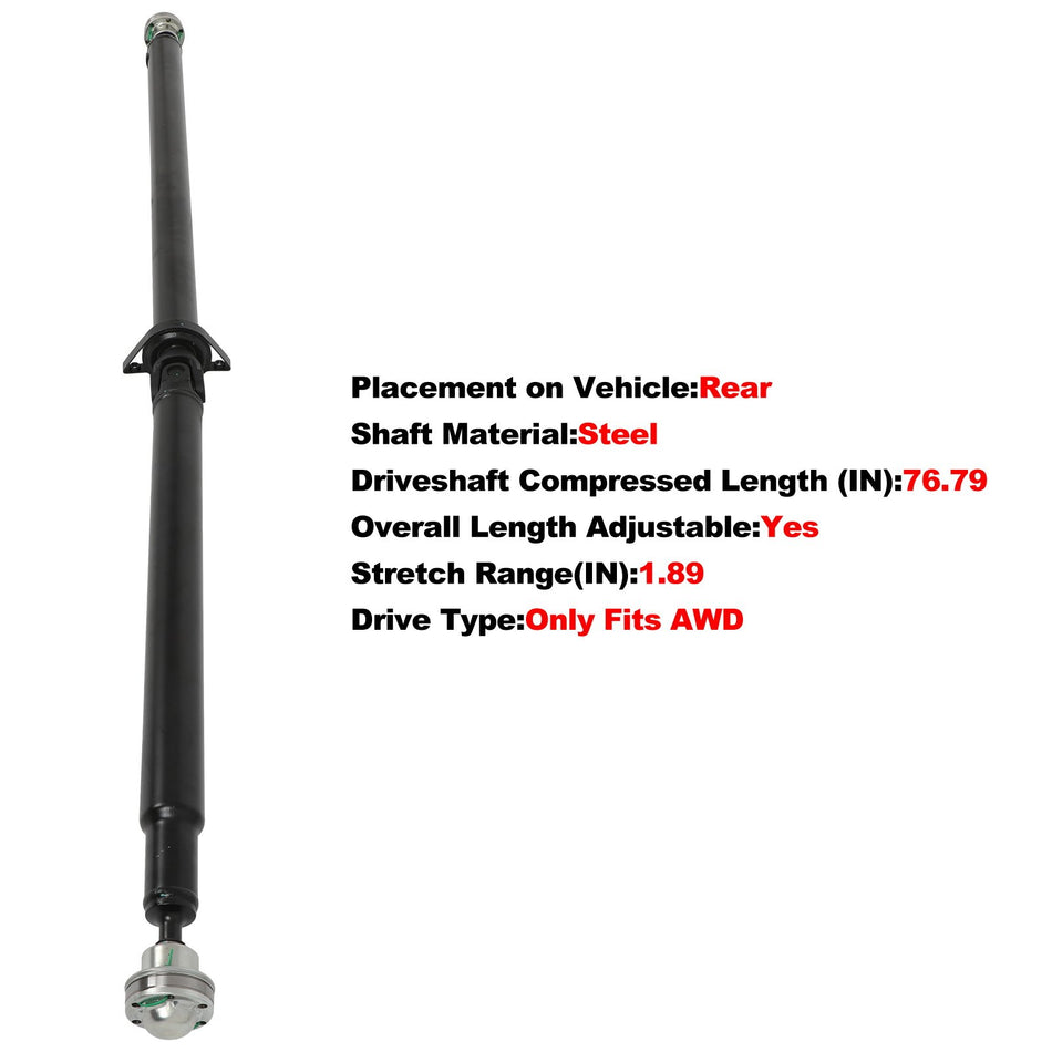Driveshaft Assembly For Ford Escape Rear 2018 2009-2013 EJ7Z4R602D AWD 76.79in