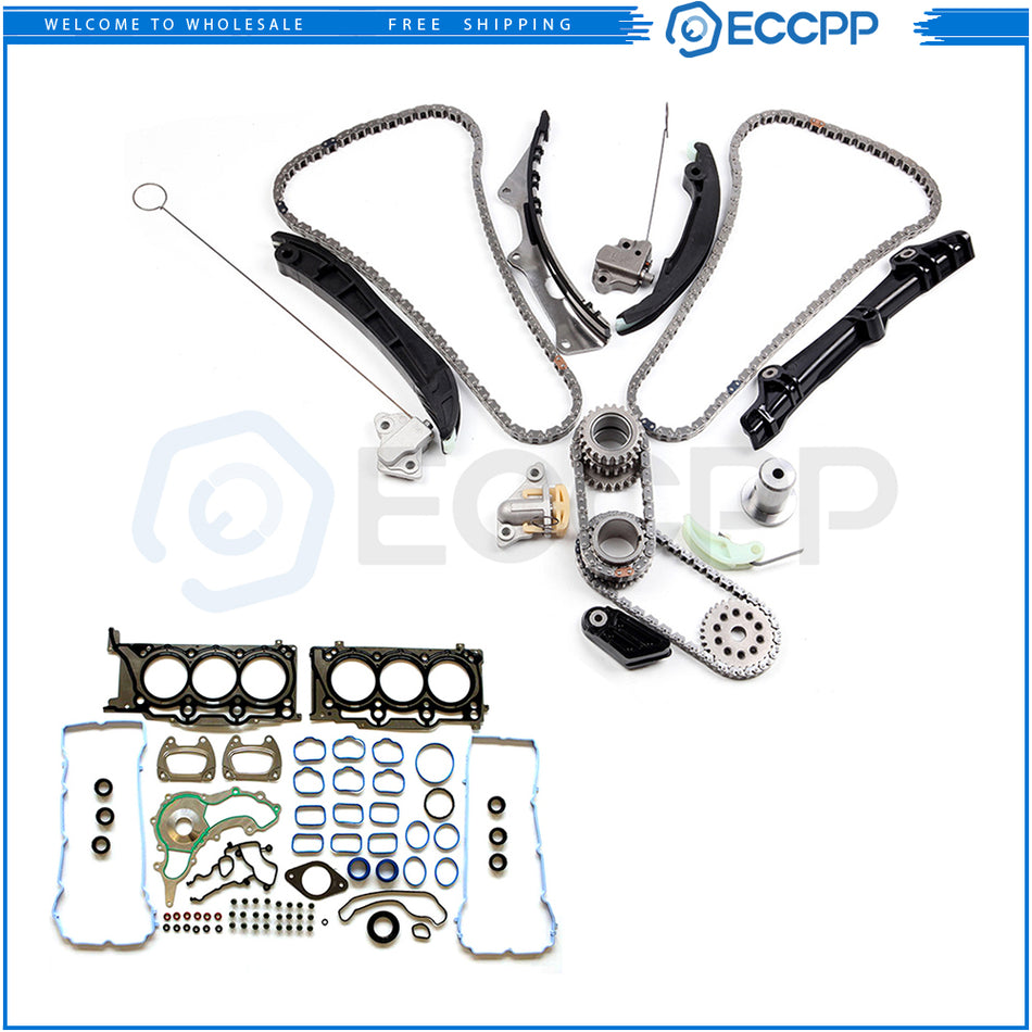 Head Gasket Set Timing Chain Kit For 11-14 Dodge Grand Caravan Avenger 3.6L 839957