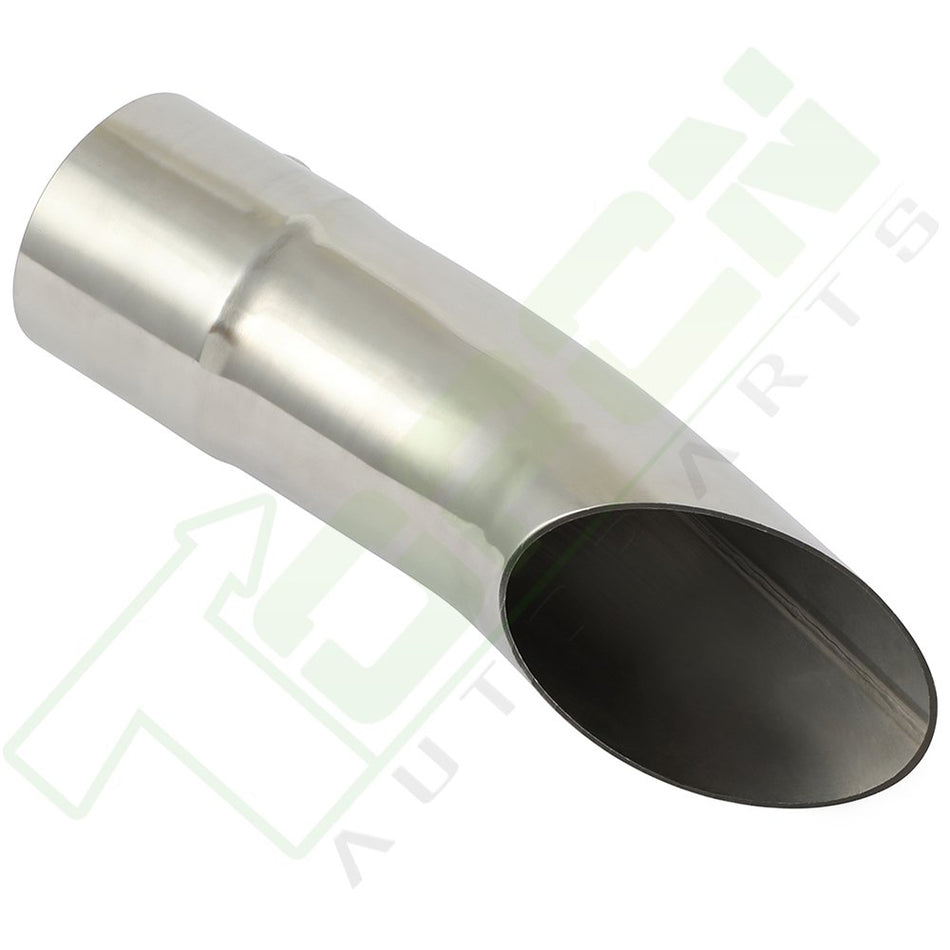 2.5inch 2 1/2 Inlet - 2.5inch Outlet Turn Down Exhaust Pipe Tip Angle Cut SS Long- 9inch