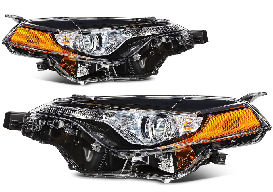 Fits Toyota For Corolla 1.8L 2017-2019 Projector Headlights Assembly Set Pair