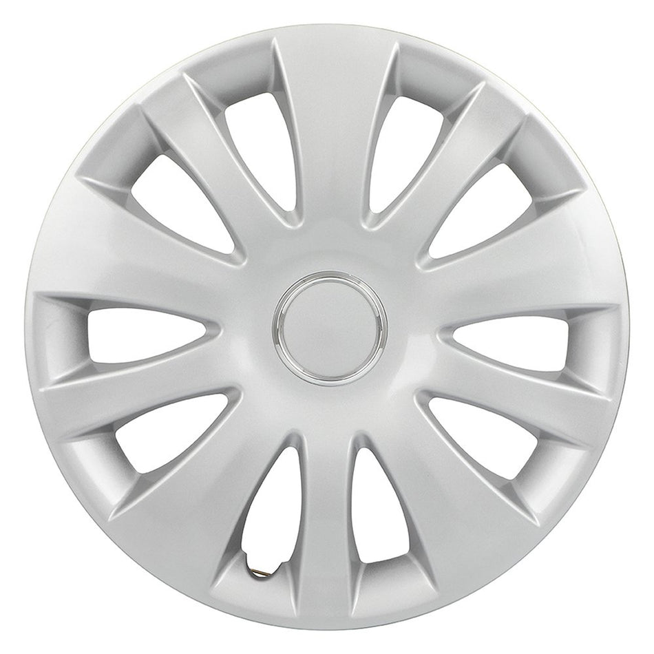 4 Set 16 Inch Wheel Hub Caps Silver Snap On For R16 Tire & Rim Wheel Covers Kit