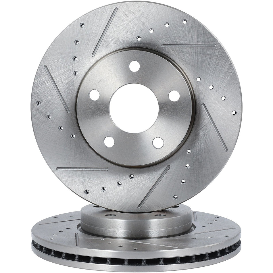 Drilled Vented Fits Ford For C-Max 2013 2014 2015 - 2018 2X Brake Rotors Front