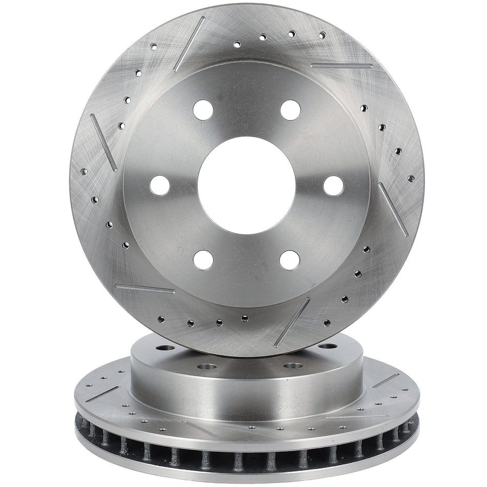 Drilled Vented Fits Gmc K2500 Pickup 1988 - 1998 6 Lug 2X Brake Rotors Front